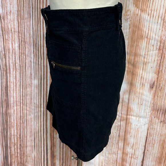 7 For All Mankind Black Corduroy Mini Skirt - Picture 3 of 16